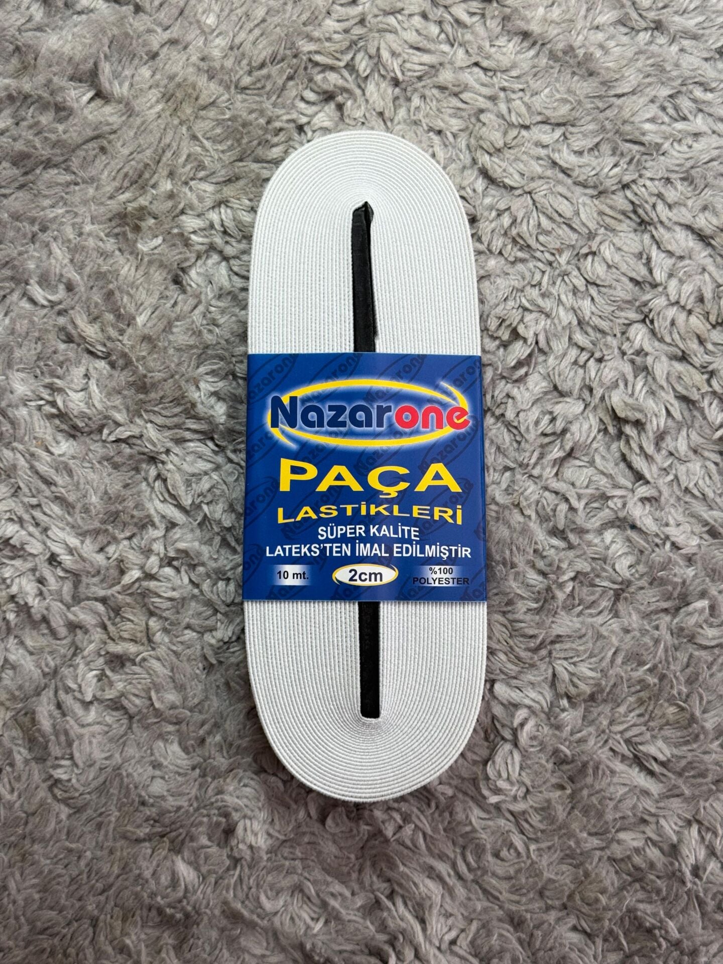 Paça Lastik 2cm 10mt Beyaz