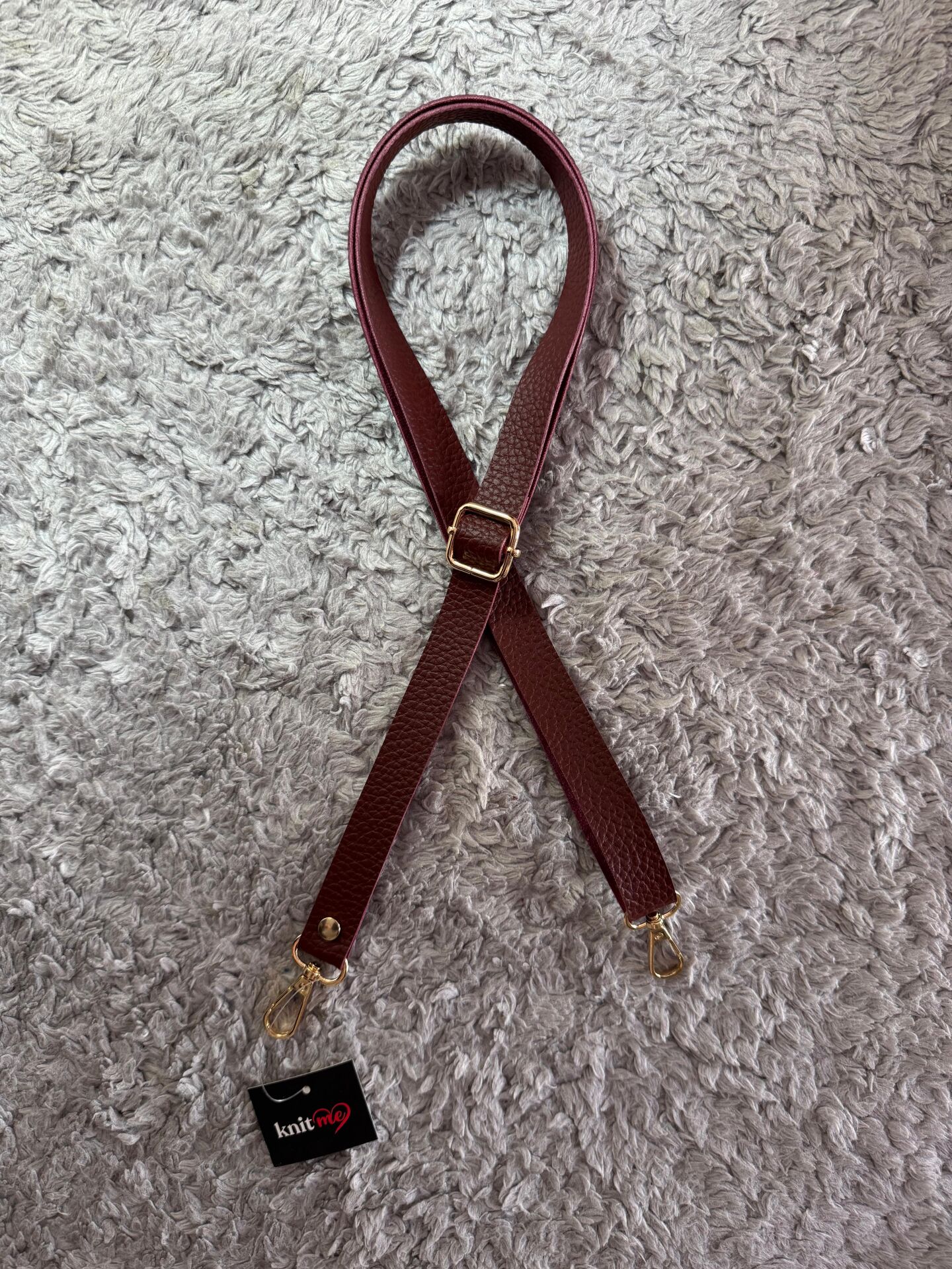 Sürgü Tokalı Çanta Askısı 135*2 Bordo-Altın
