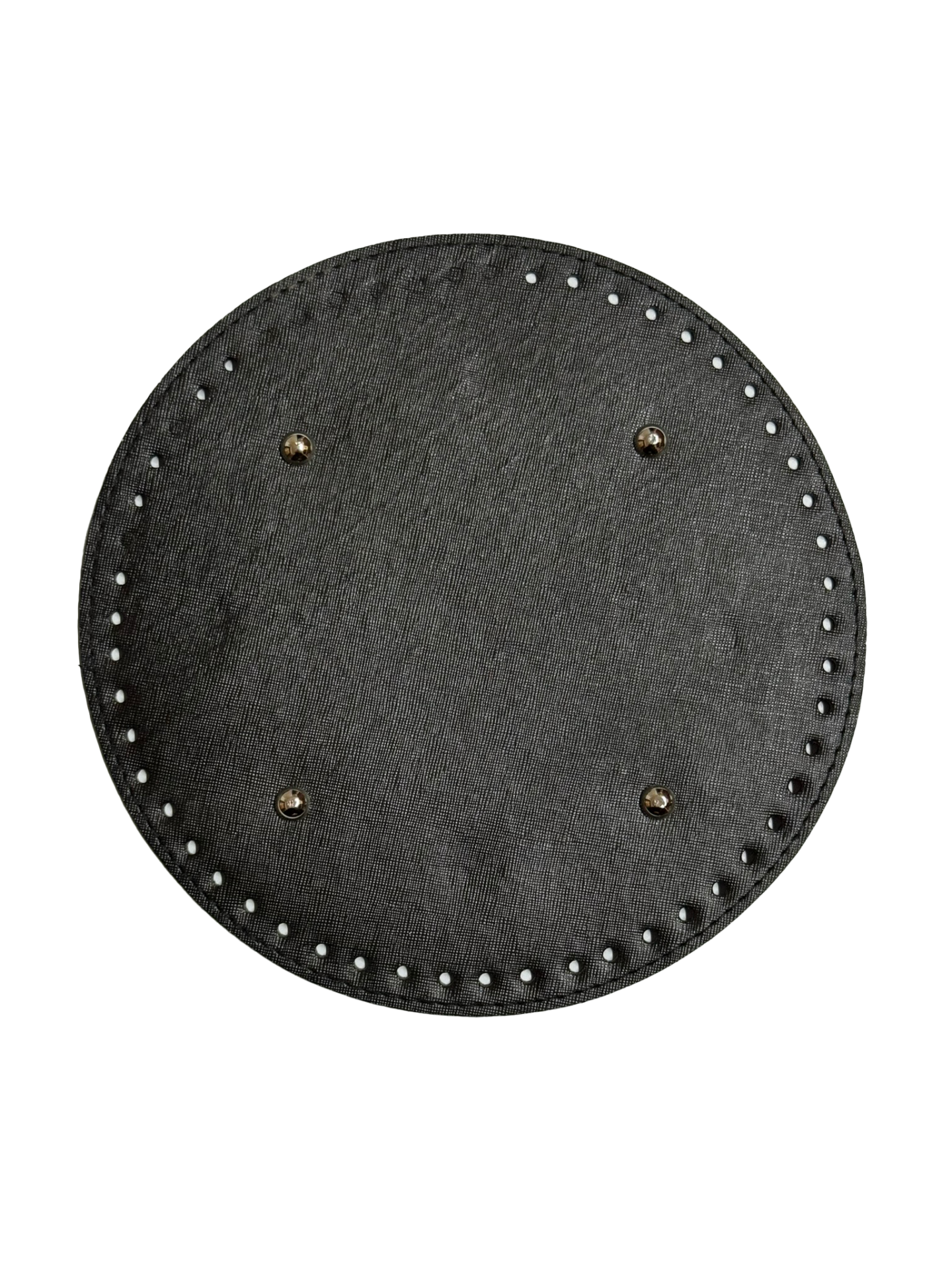 Deri Çanta Tabanı Yuvarlak (22cm) Siyah