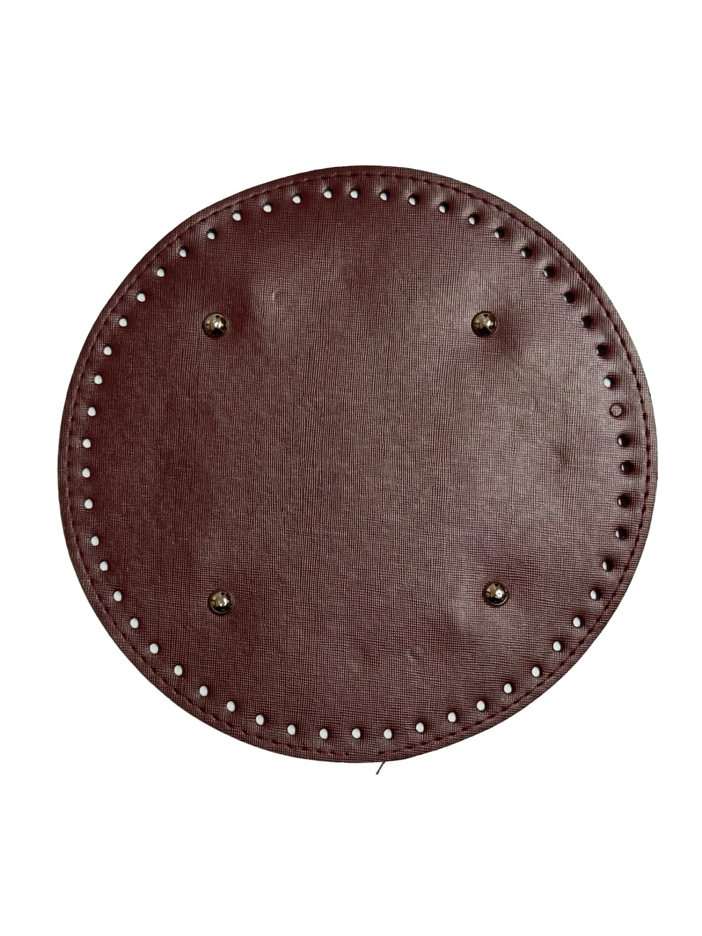 Deri Çanta Tabanı Yuvarlak (22cm) Bordo