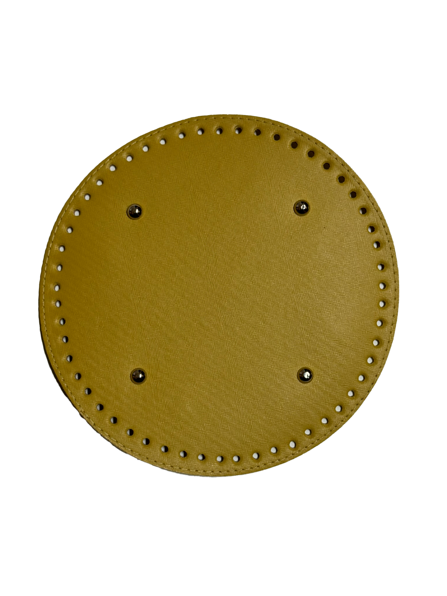 Deri Çanta Tabanı Yuvarlak (22cm) Sarı