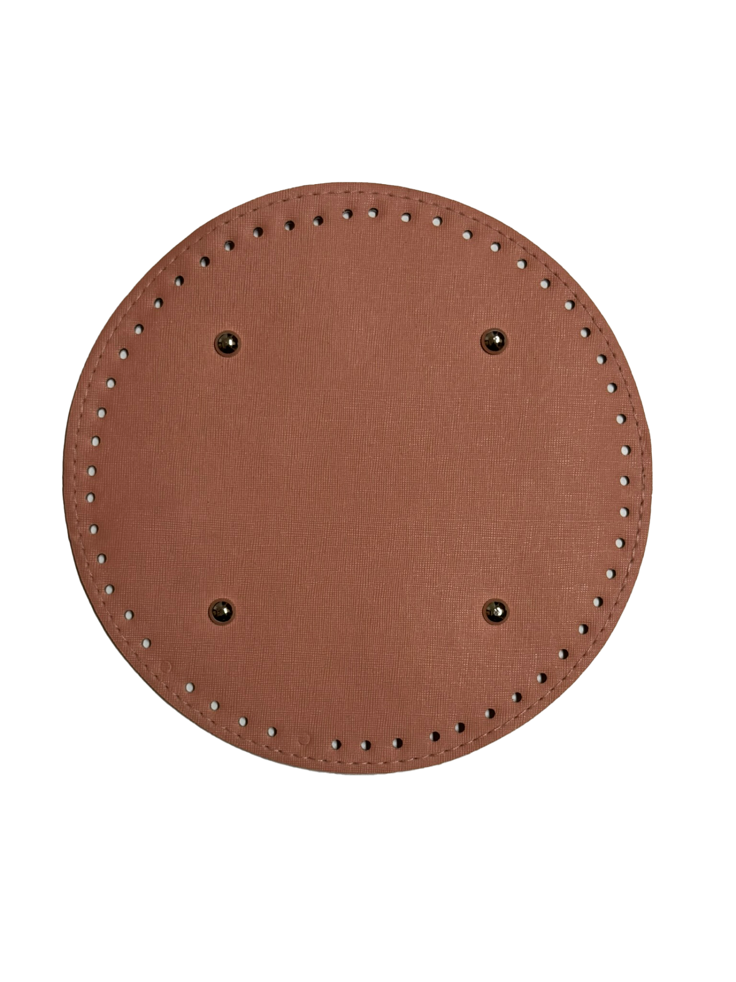 Deri Çanta Tabanı Yuvarlak (22cm) Pembe