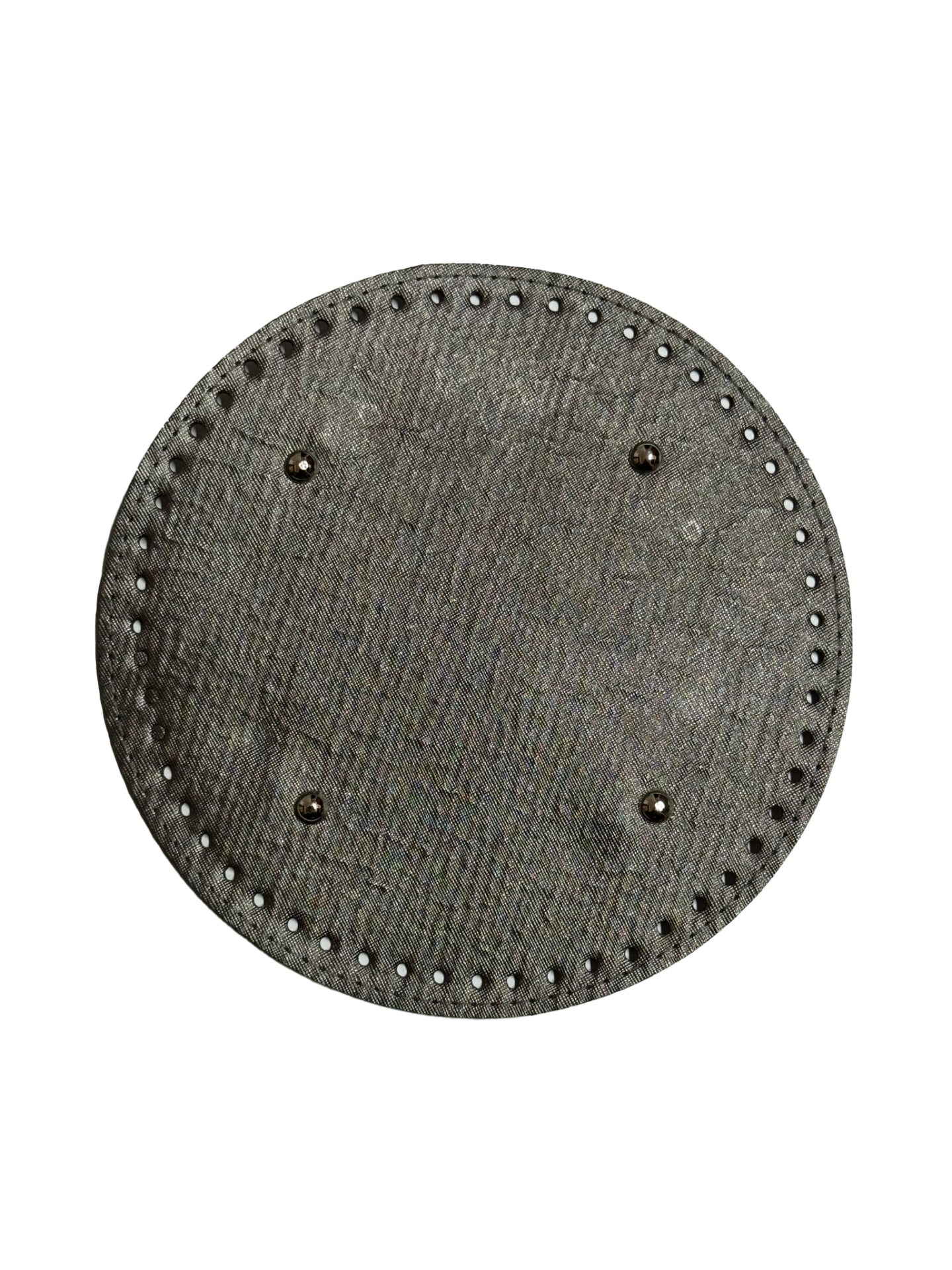 Deri Çanta Tabanı Yuvarlak (22cm) Metalik