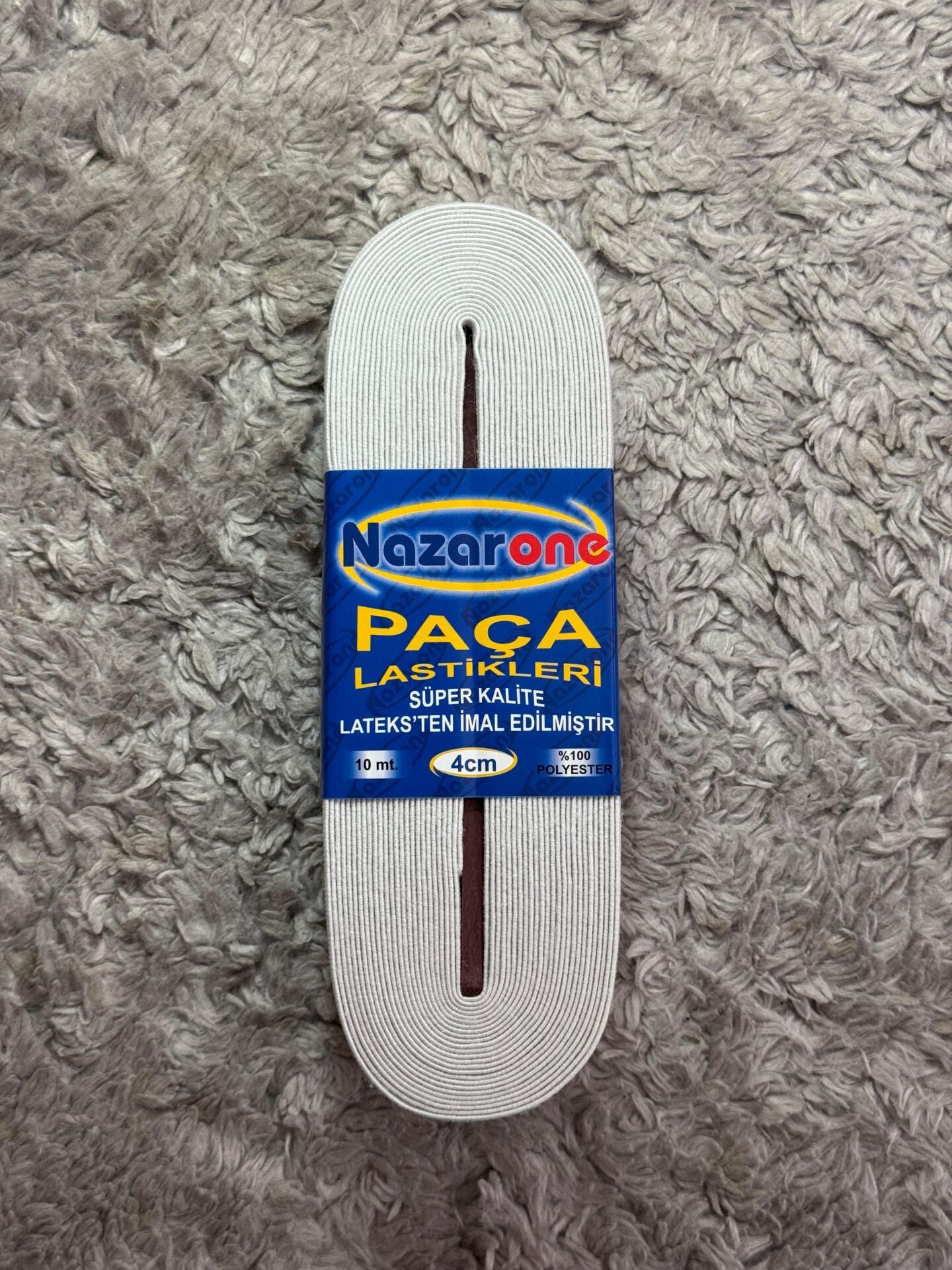 Paça Lastik 4cm 10mt Beyaz