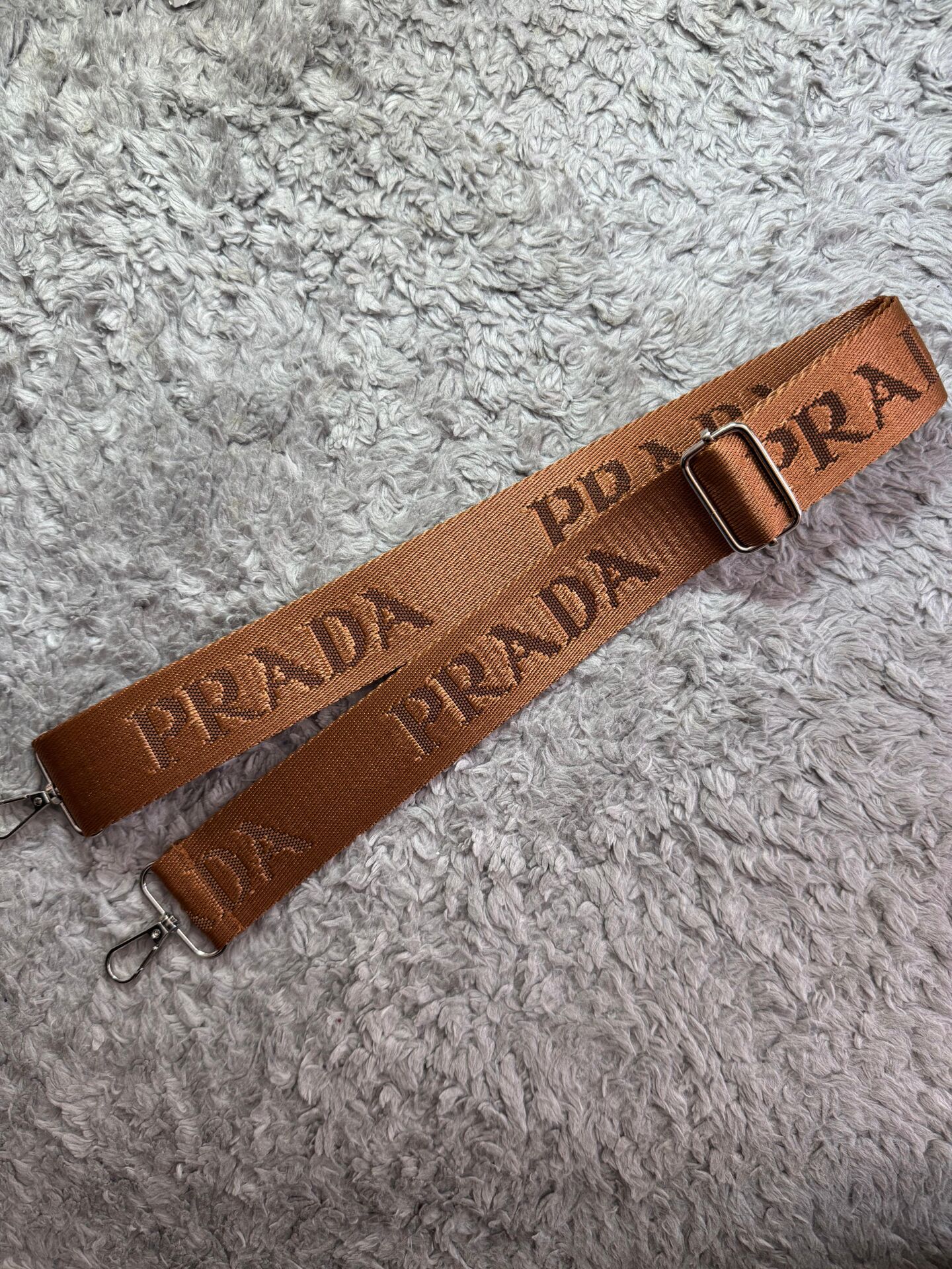 Polyester Palaska Çanta Sapı Prada Taba