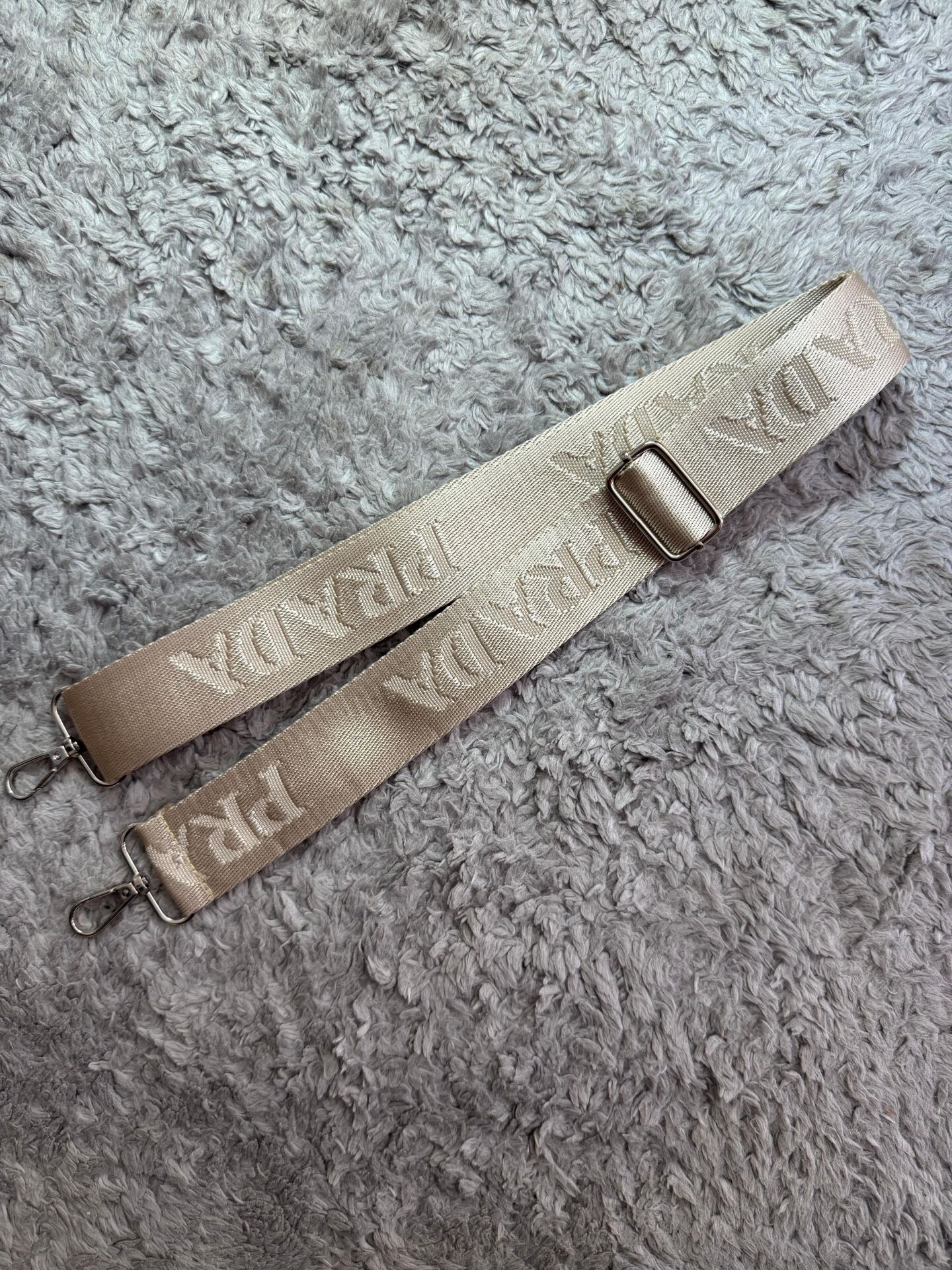 Polyester Palaska Çanta Sapı Prada Krem