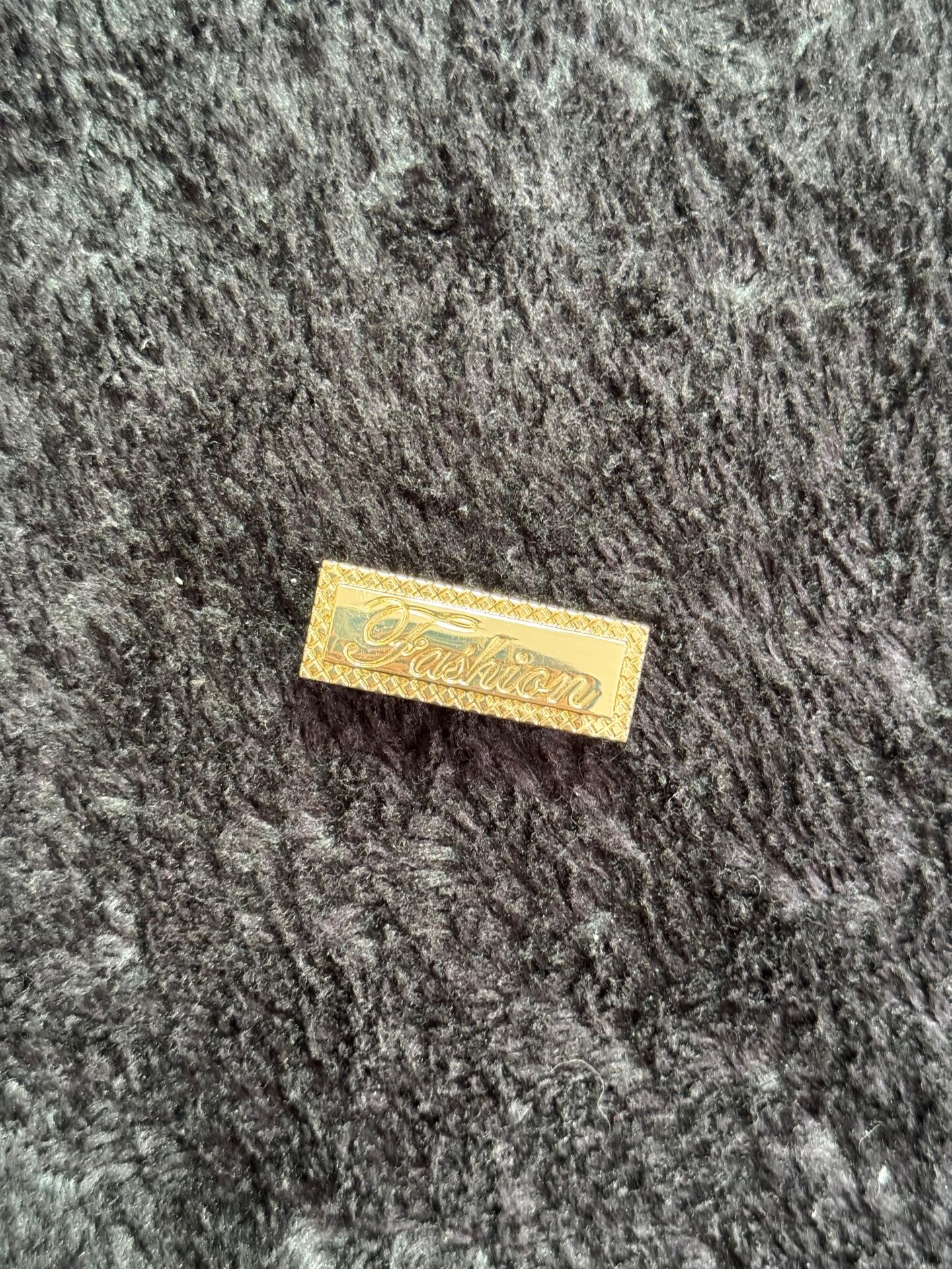 Plaka Çanta Süsü Çerçeveli Fashion Altın